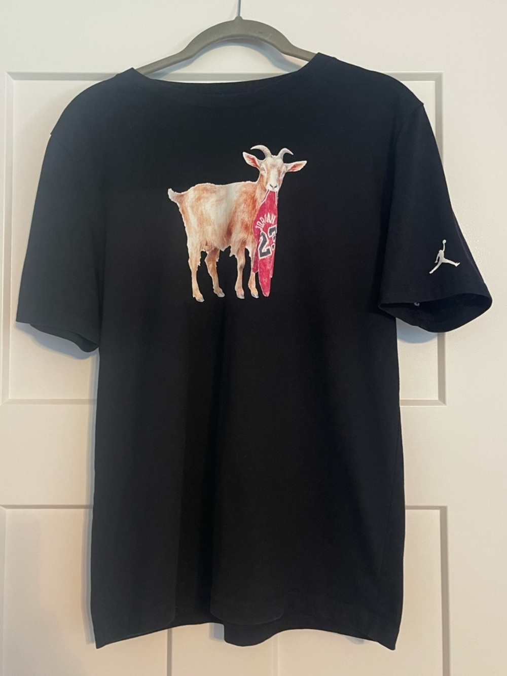 Jordan Black Tee with the GOAT